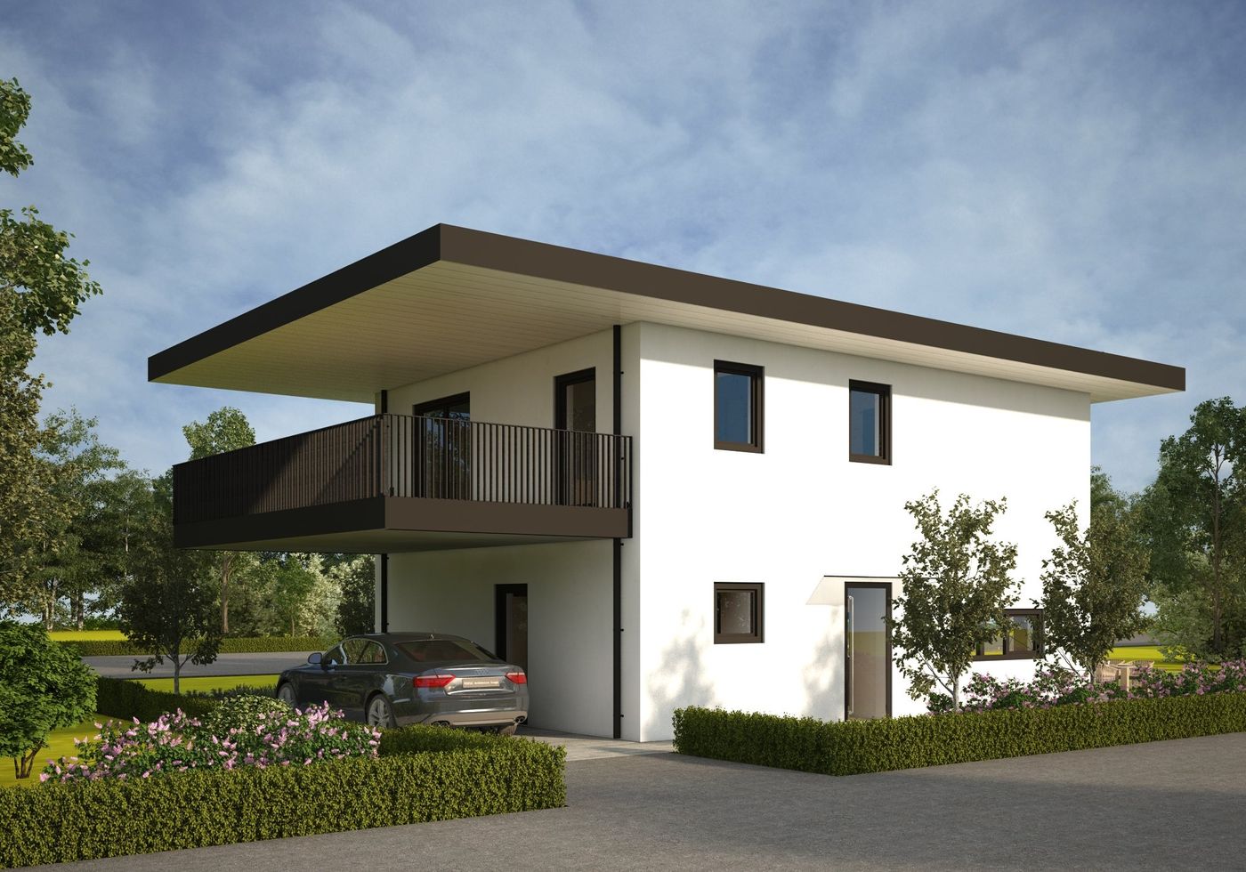 Haus Modell Family ohne Carport mit Putzfassade