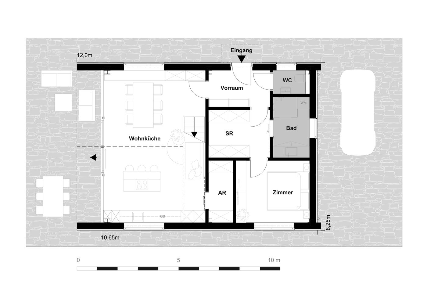 Haus Modell Loft Grundriss Erdgeschoss