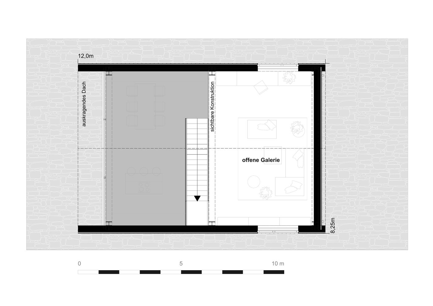 Haus Modell Loft Grundriss Obergeschoss
