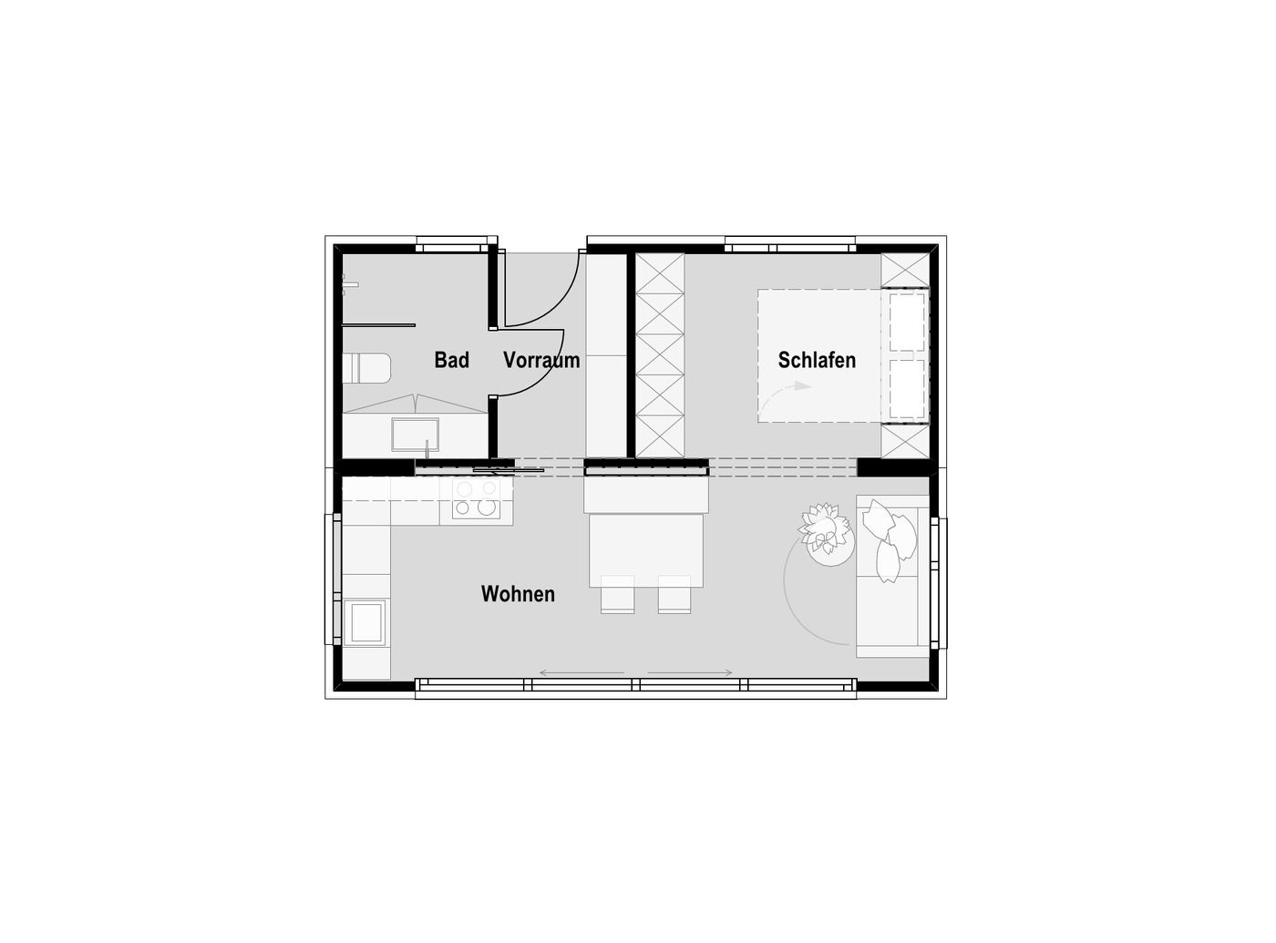 Haus Modell Modul Grundriss 2