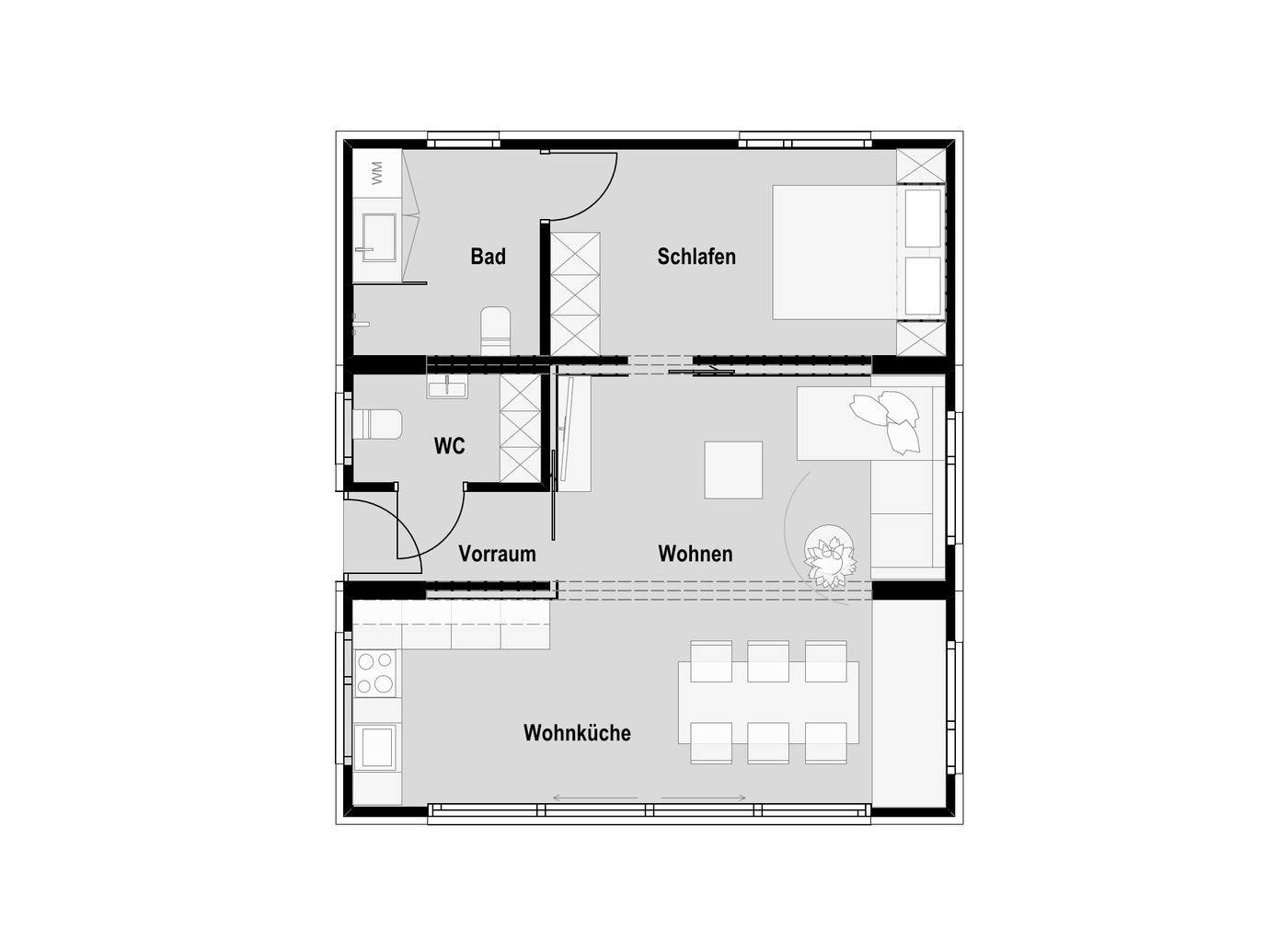 Haus Modell Modul Grundriss 3