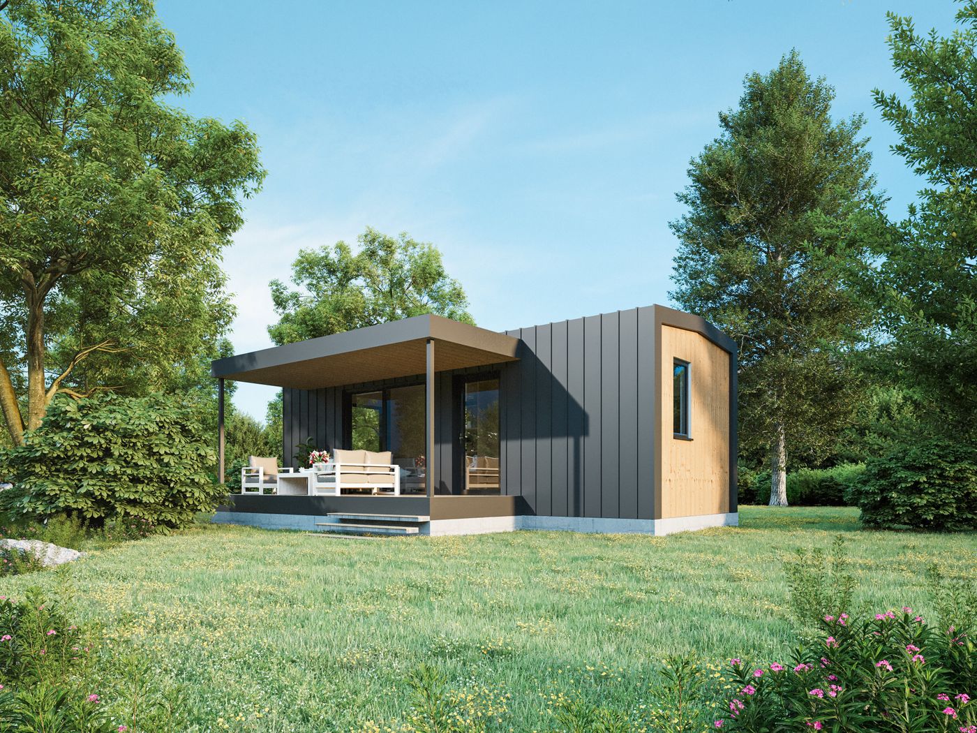 Haus Modell Tiny Außenansicht